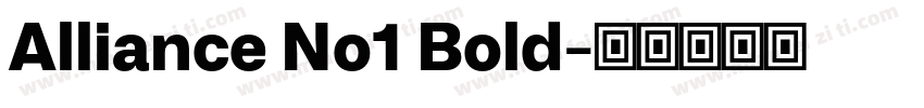 Alliance No1 Bold字体转换